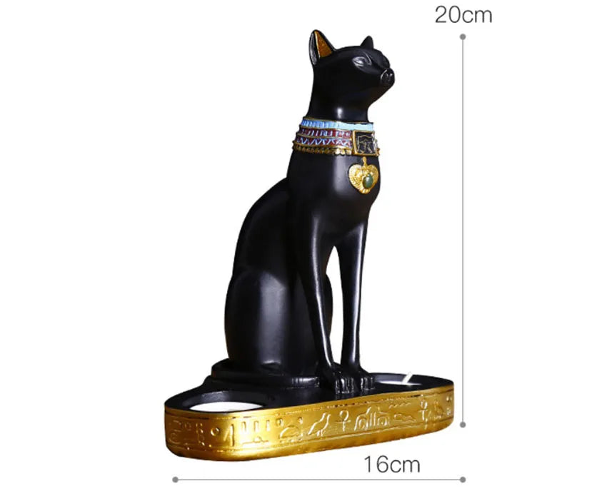 UHKA | Egyptian Cat Candle Holder – Sculptural Candle Object