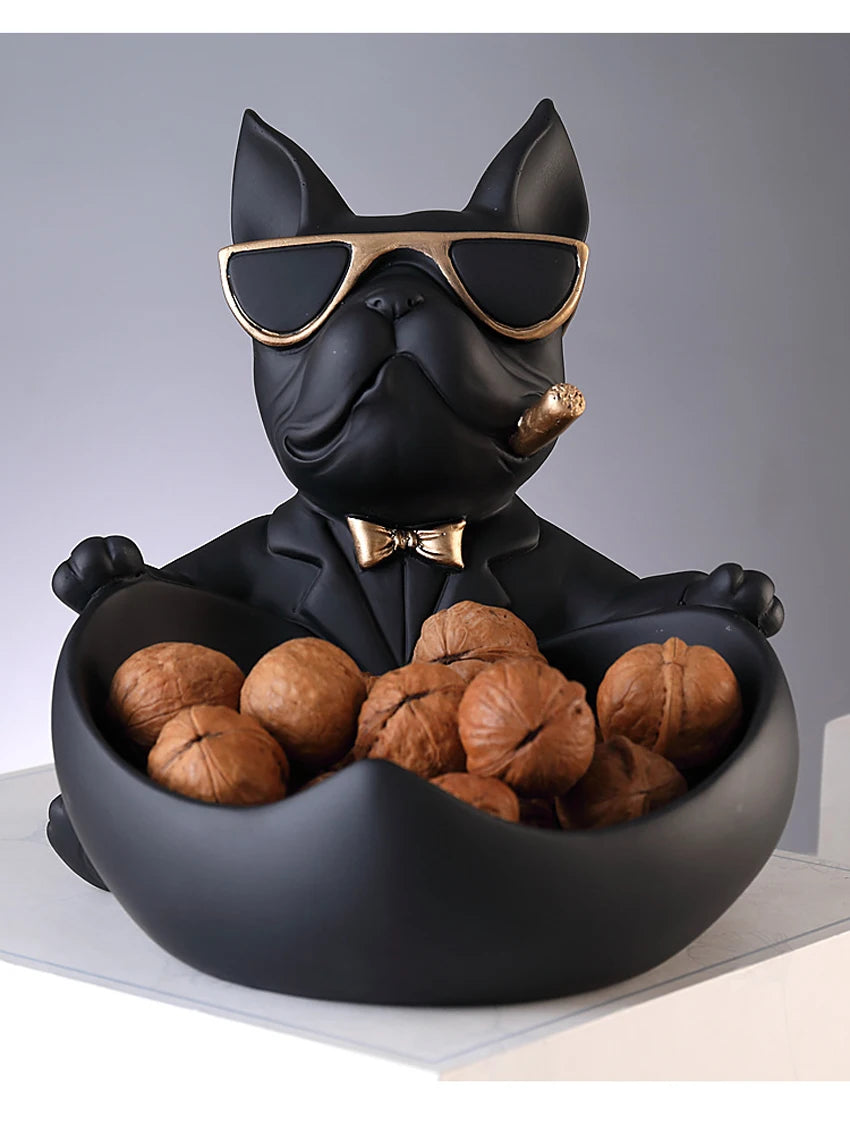 Bulldog Bucket Sculpture – Unique Decorative Figurine for Home & Office Decor