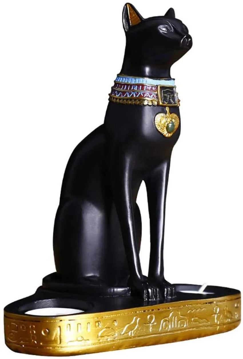 UHKA | Egyptian Cat Candle Holder – Sculptural Candle Object