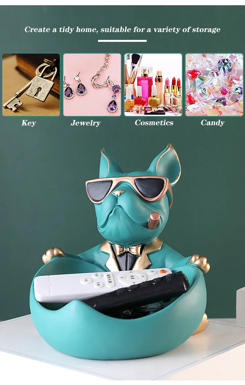 Bulldog Bucket Sculpture – Unique Decorative Figurine for Home & Office Decor