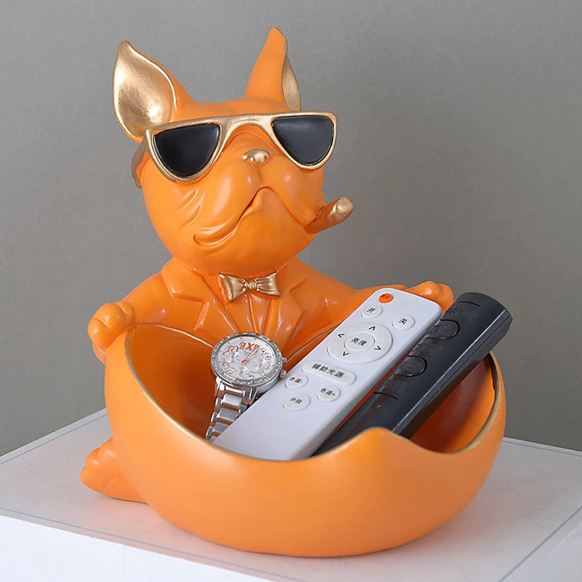 Bulldog Bucket Sculpture – Unique Decorative Figurine for Home & Office Decor