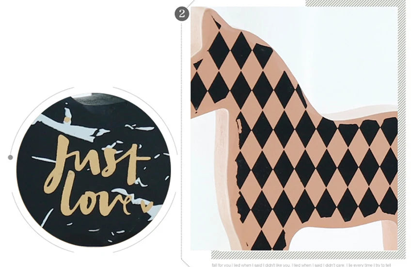 Wooden Horse Sculpture – Rustic Home Decor Statue, Interior Art Ornament