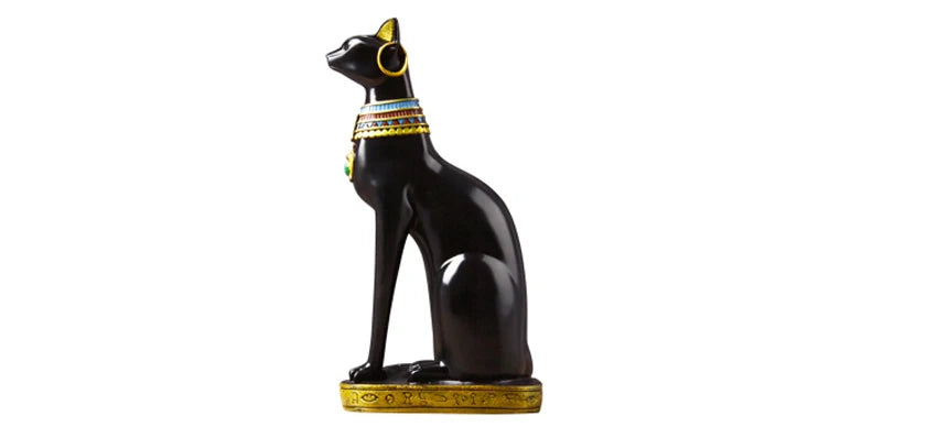 Egyptian Cat Resin Figurine – Modern Home Decor Sculpture, Interior Ornament