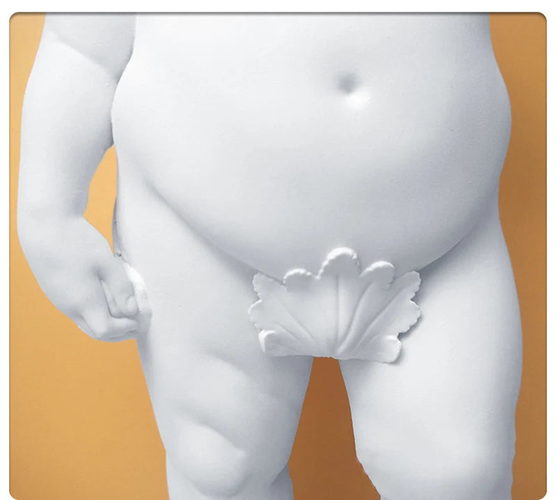 Fat David Statue – Modern Resin Sculpture with Classical Humor for Home Decor