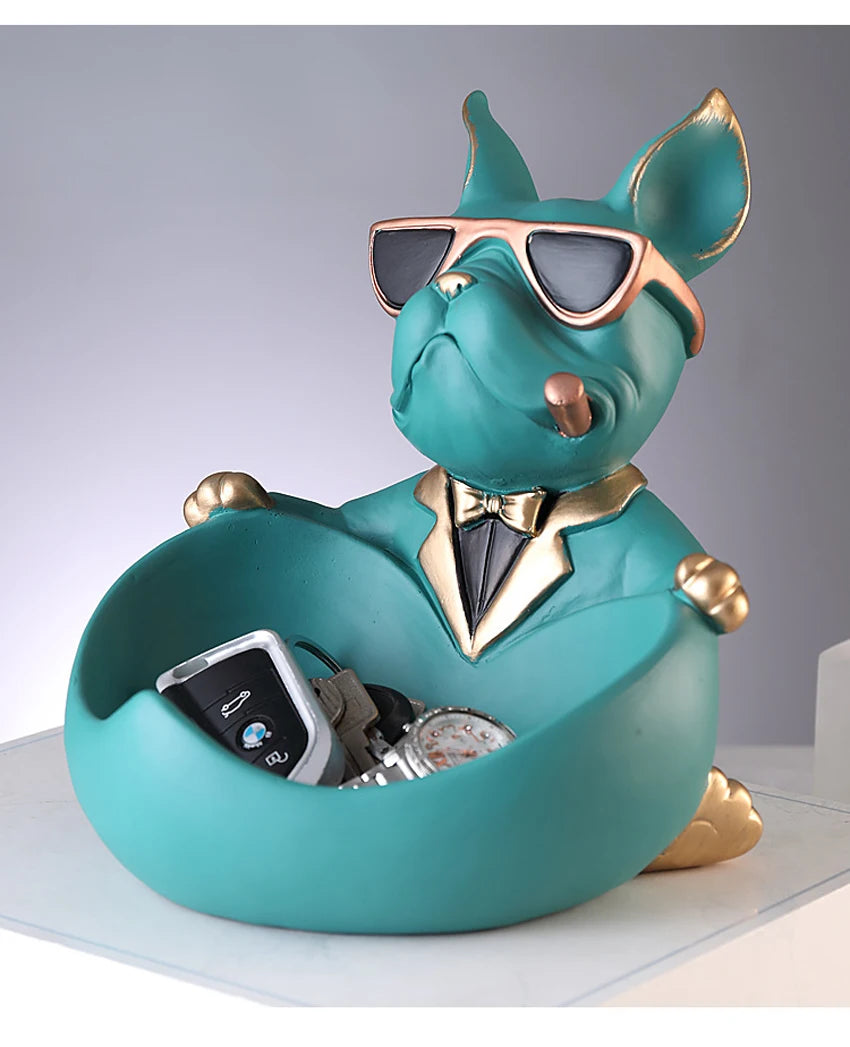 Bulldog Bucket Sculpture – Unique Decorative Figurine for Home & Office Decor