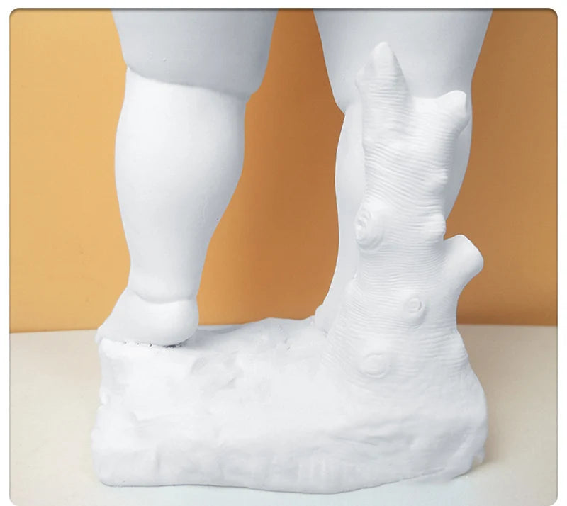 Fat David Statue – Modern Resin Sculpture with Classical Humor for Home Decor