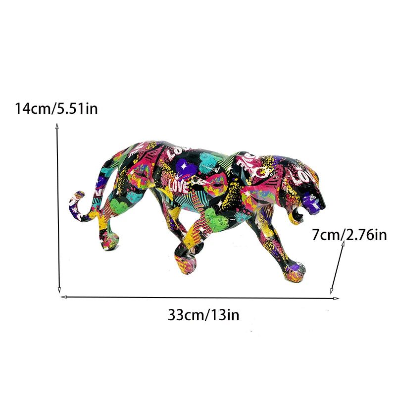 Large Colorful PaSculptures & Figurinesnther Sculpture – Premium Resin Art Object for Modern Interiors