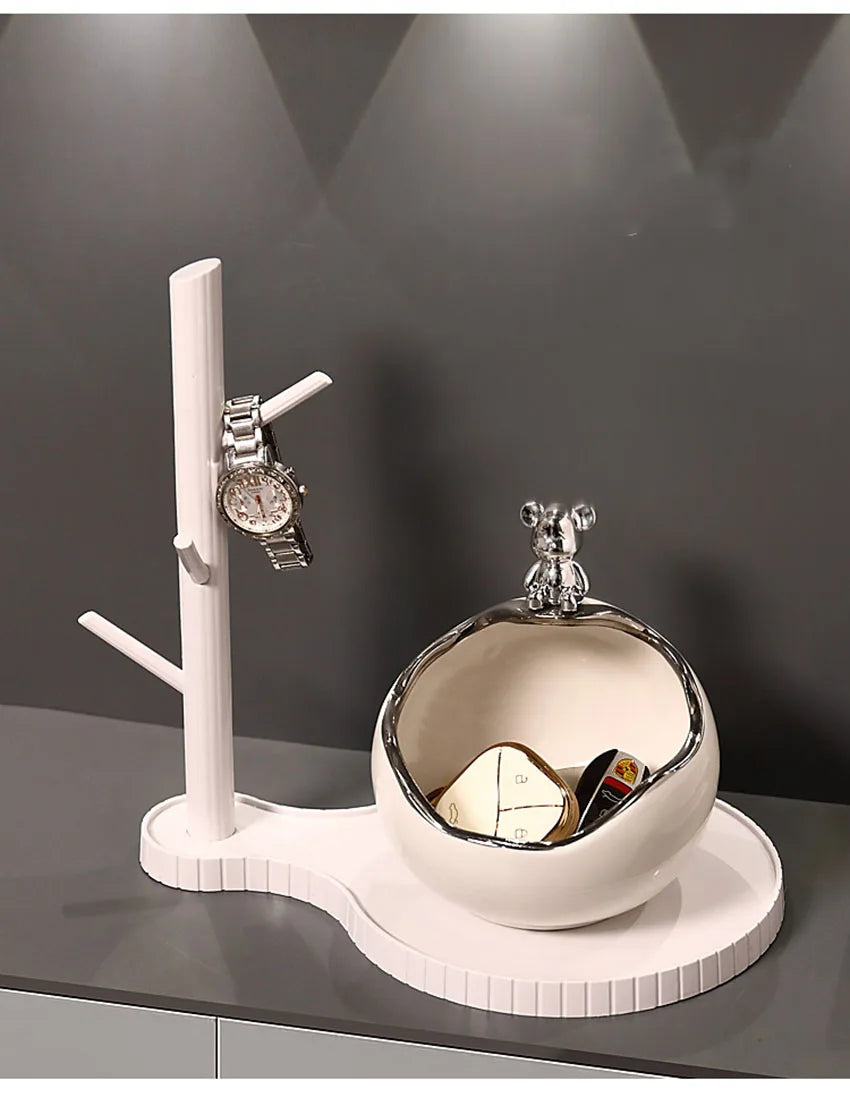 UHKA | Ceramic Bear Storage & Key Holder – Functional Minimal Art Object