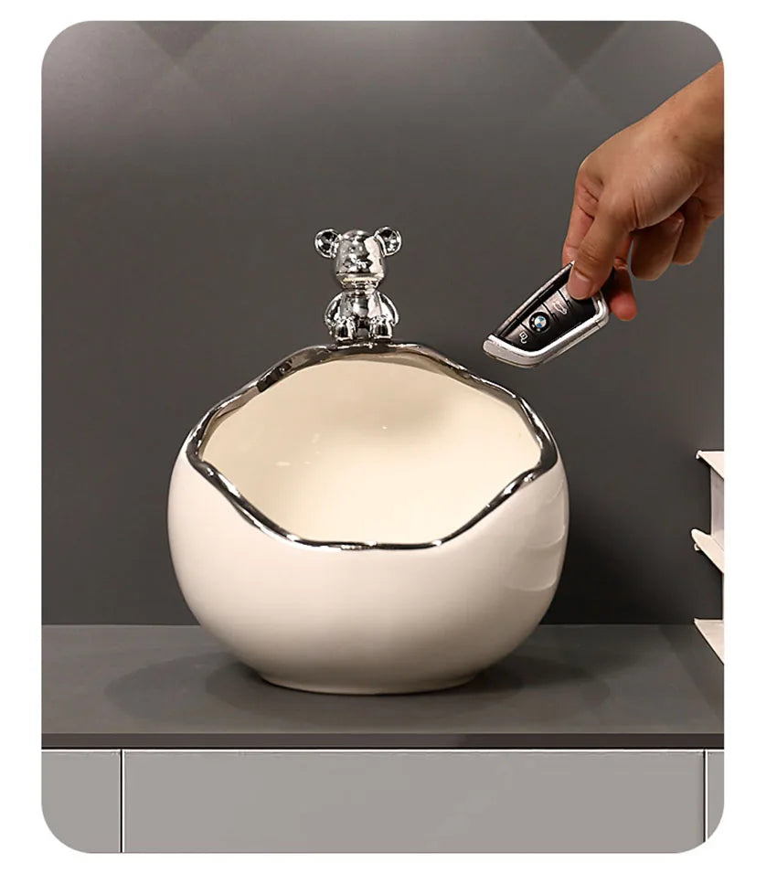 UHKA | Ceramic Bear Storage & Key Holder – Functional Minimal Art Object