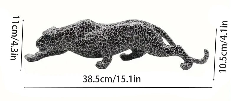UHKA | Leopard Resin Sculpture – Bold Minimalist Animal Art