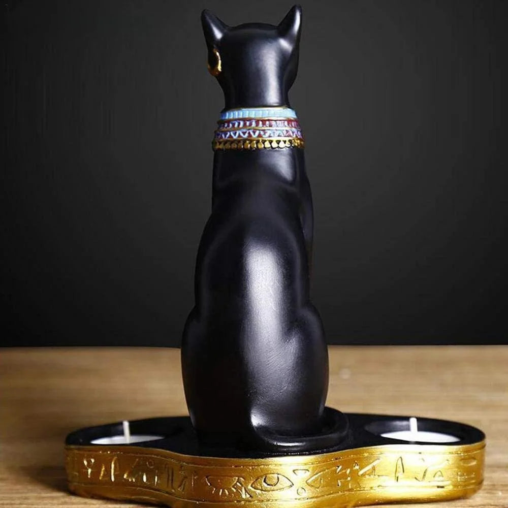 UHKA | Egyptian Cat Candle Holder – Sculptural Candle Object