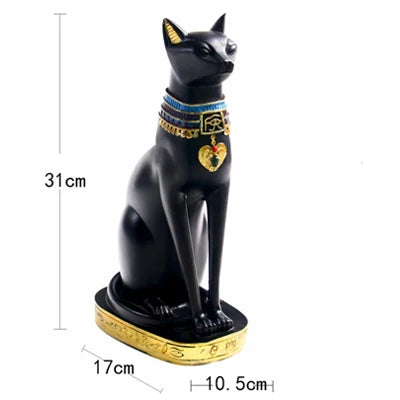 Egyptian Cat Resin Figurine – Modern Home Decor Sculpture, Interior Ornament