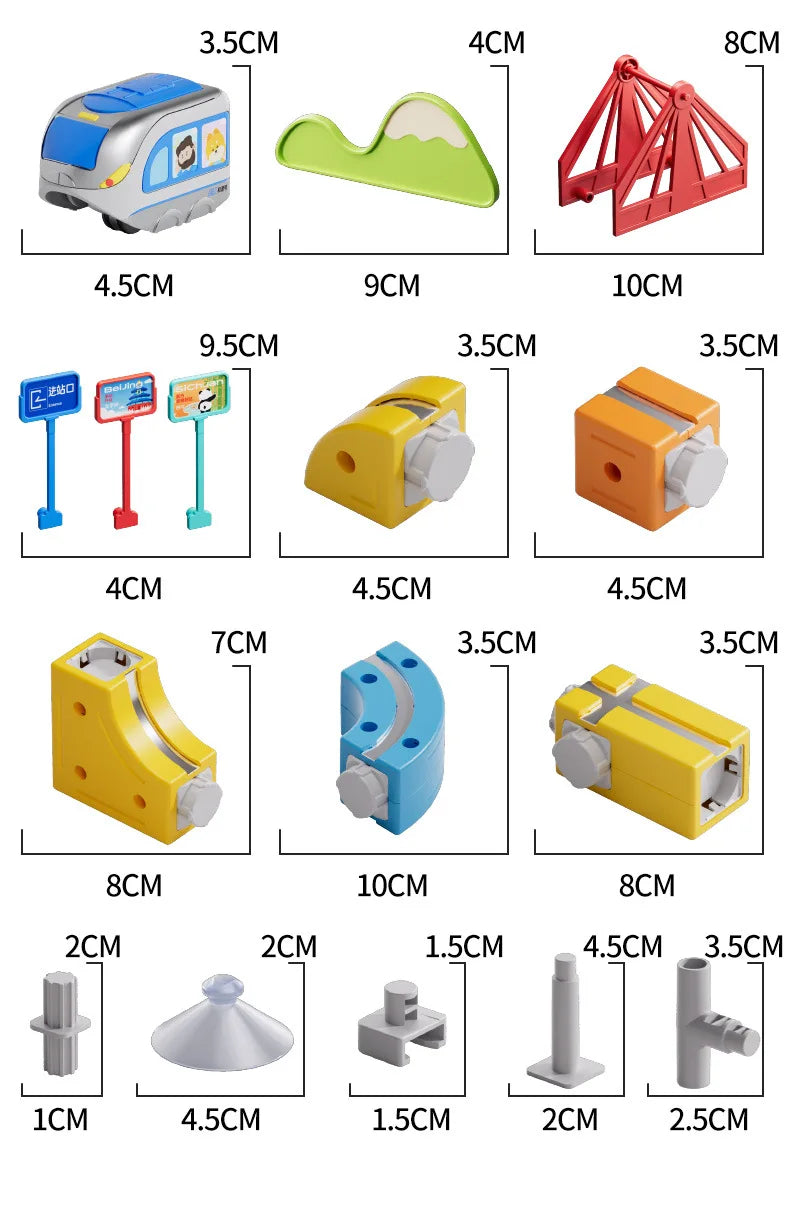 Hot Selling Magnetic Car Stem Racing Car Railtrack Set Montessori Motorized Train & Gravity Maze Toy Educational Gift For Kids