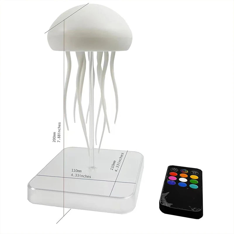Jellyfish Lamp Remote & Touch Controlled, RGB Gradient Rechargeable Dancing Tentacles Night Light for Home Office Bedside Decor