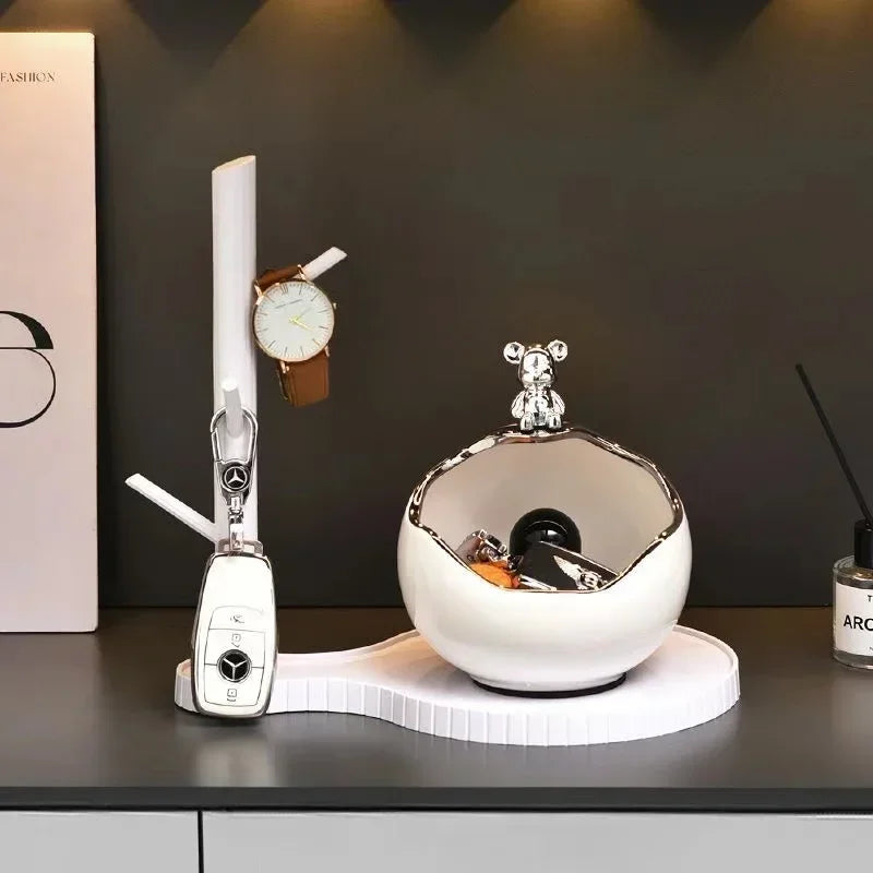 UHKA | Ceramic Bear Storage & Key Holder – Functional Minimal Art Object