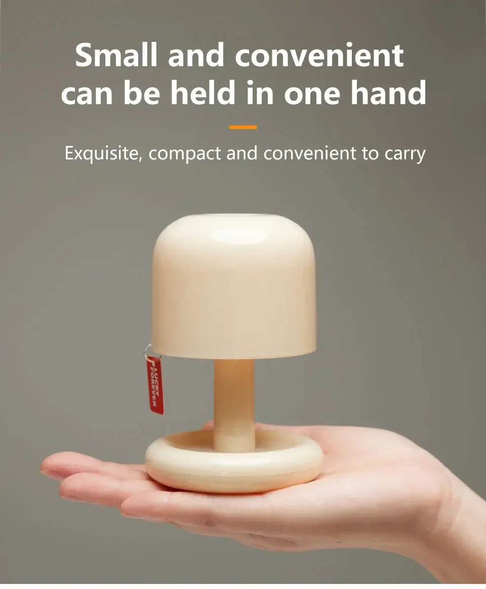 Sunset Night Lamp Mini Desktop Creative USB Rechargeable Mushroom Style Led Night Light for Coffee Bar Home Decor Bedroom
