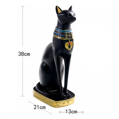 Egyptian Cat Resin Figurine – Modern Home Decor Sculpture, Interior Ornament