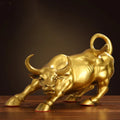 Golden Bull Figurine – Modern Resin Animal Ornament for Home Decor