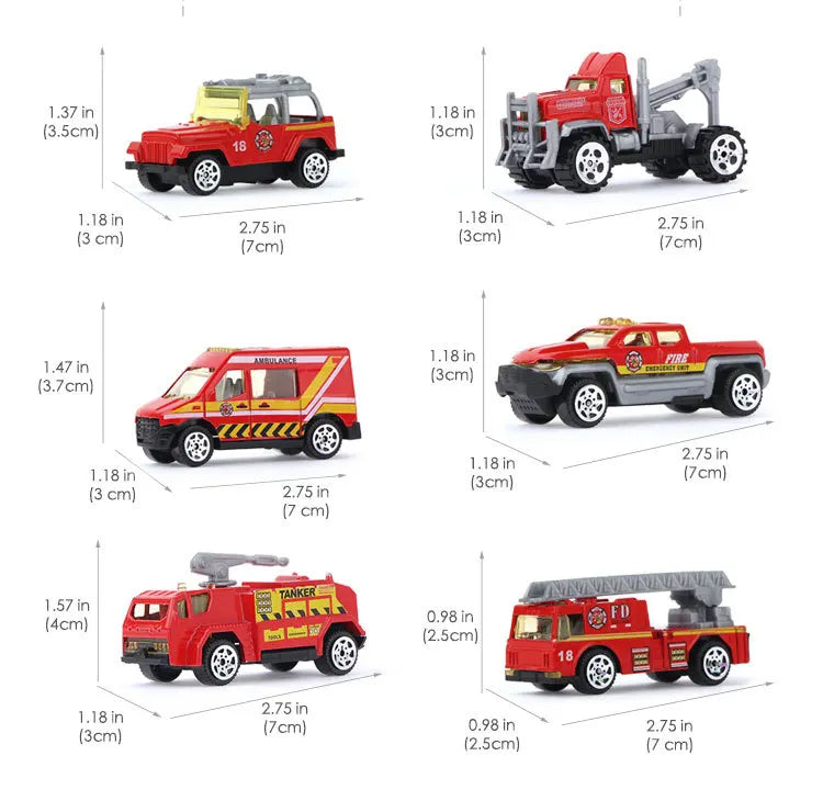 10 In 1 Construction Toys Truck Storage Die-cast Vehicle Transporter Car Set Excavator Dump Truck Digger Backhoe for Kids Gift