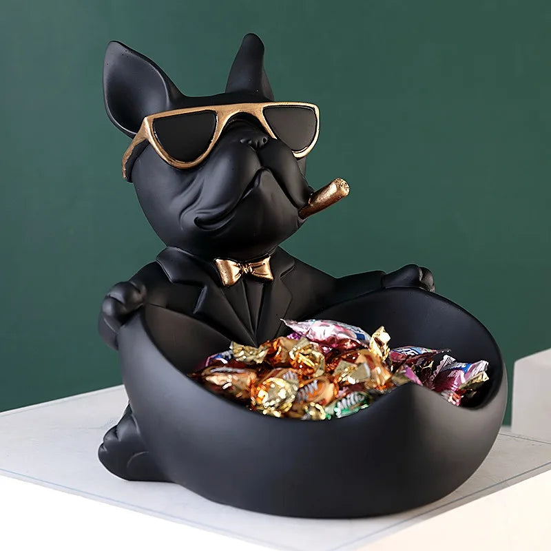 Bulldog Bucket Sculpture – Unique Decorative Figurine for Home & Office Decor