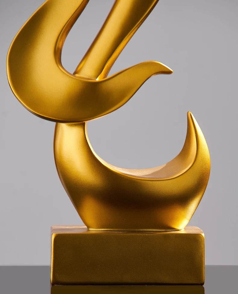 Abstract Flame Bird Sculpture – Modern Resin Home Decor Ornament