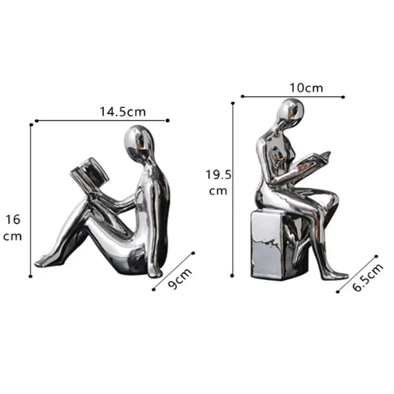 UHKA | Reading Statue Figurine – Sculptural Reading Art Object