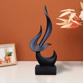Abstract Flame Bird Sculpture – Modern Resin Home Decor Ornament