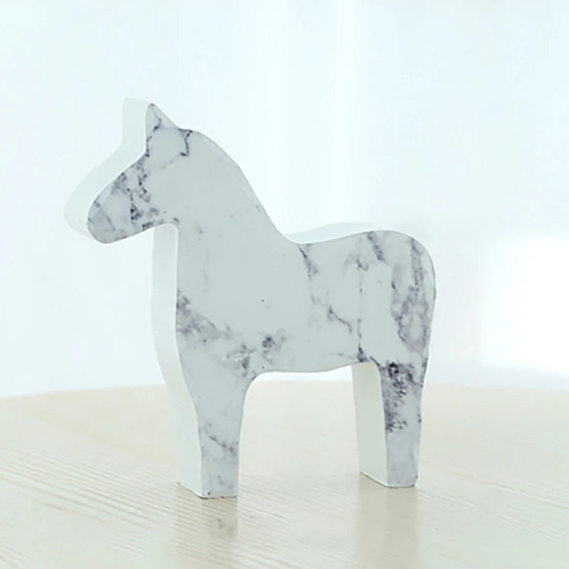 Wooden Horse Sculpture – Rustic Home Decor Statue, Interior Art Ornament