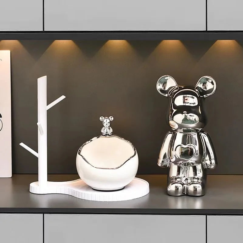 UHKA | Ceramic Bear Storage & Key Holder – Functional Minimal Art Object