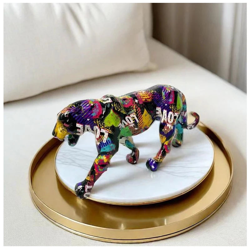 Large Colorful PaSculptures & Figurinesnther Sculpture – Premium Resin Art Object for Modern Interiors