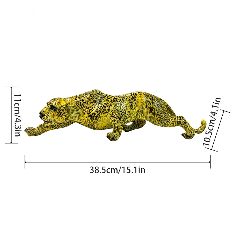 UHKA | Leopard Resin Sculpture – Bold Minimalist Animal Art