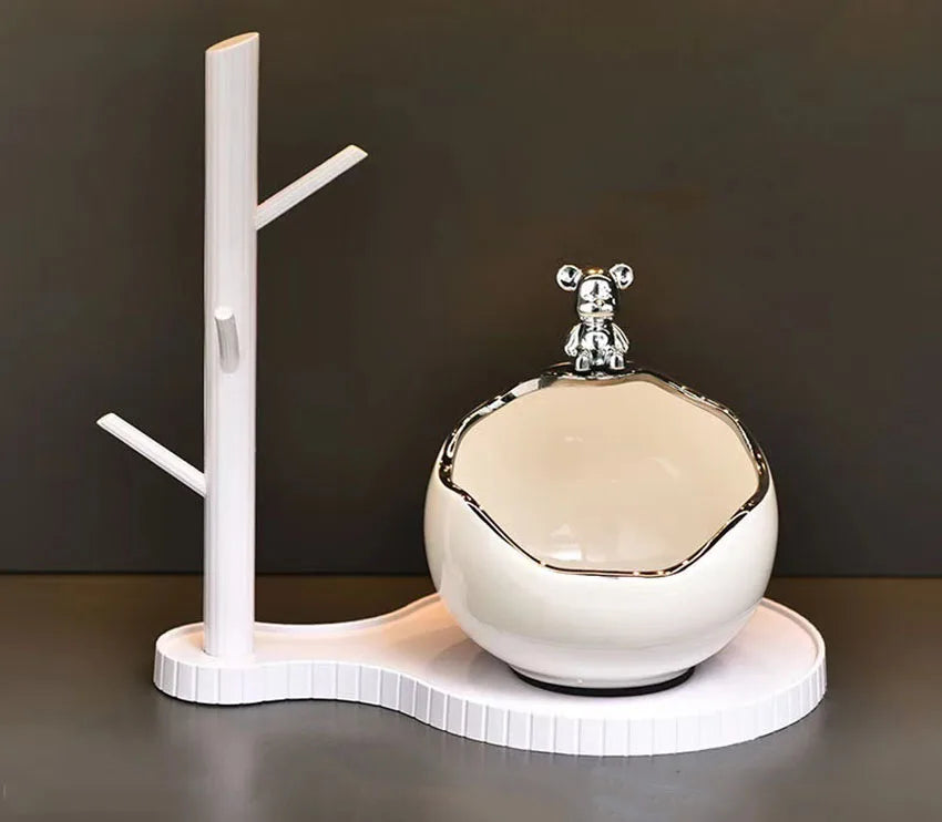 UHKA | Ceramic Bear Storage & Key Holder – Functional Minimal Art Object