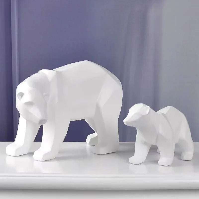 UHKA | Nordic Bear Family Figurines – Sculptural Animal Art Objects