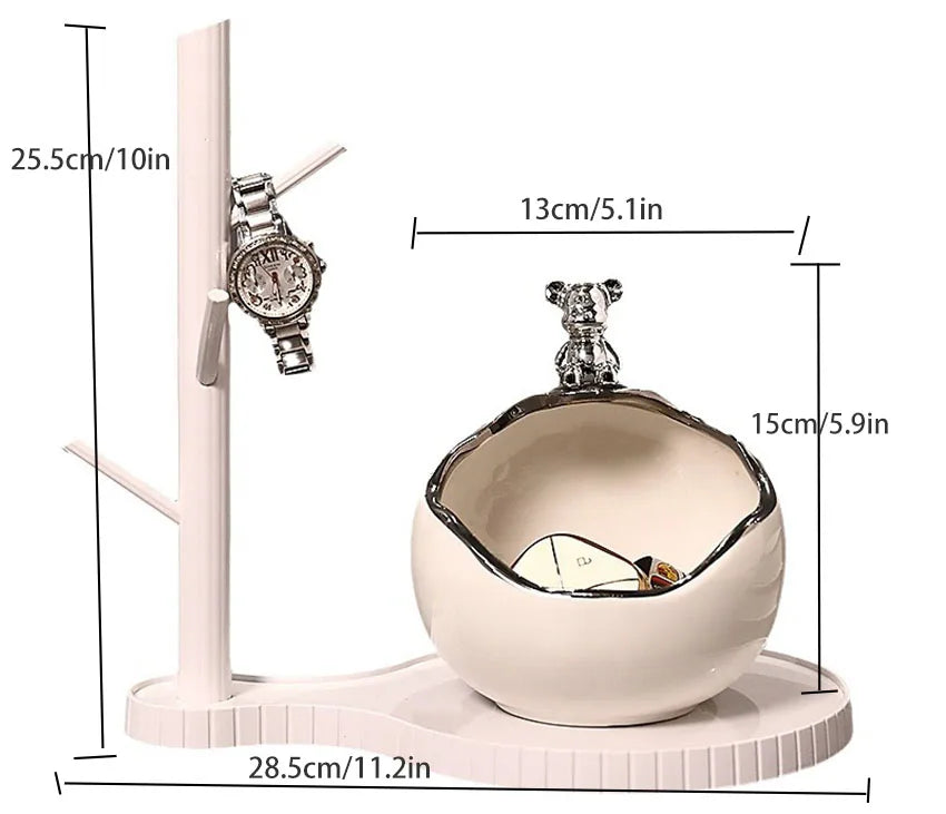 UHKA | Ceramic Bear Storage & Key Holder – Functional Minimal Art Object