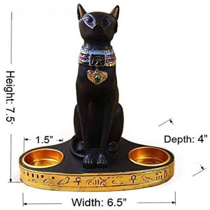 UHKA | Egyptian Cat Candle Holder – Sculptural Candle Object