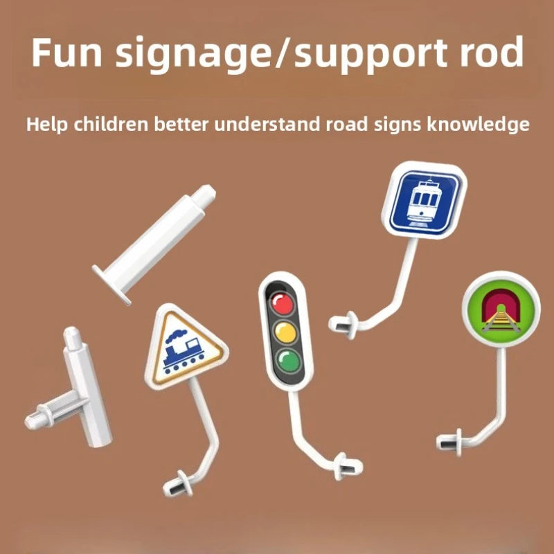 Children Magnetic Rail Car Cube Toys DIY Building Blocks Educational Toy Magical Track Train Construction Kids Christmas Gifts