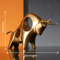UHKA | Matte Bronze Bull Sculpture – Minimal Strength Object