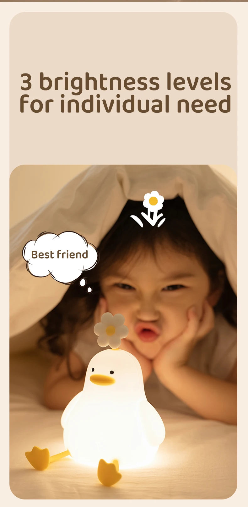 Cute Duck LED Night Light – A Cozy, Mood-Filling Decor Item
