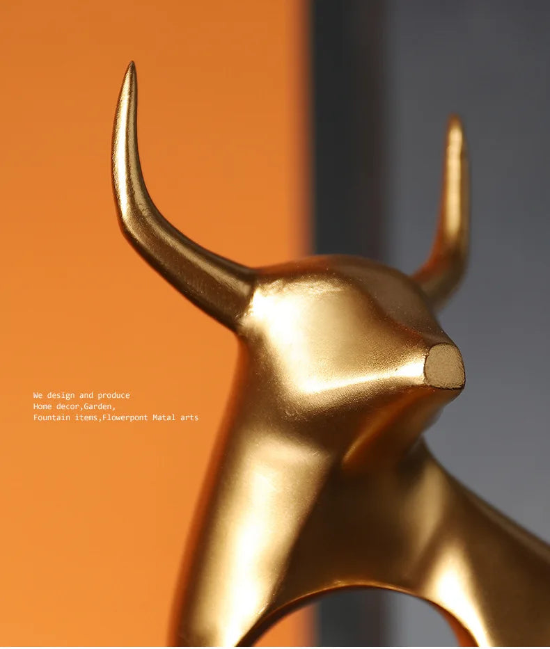 UHKA | Matte Bronze Bull Sculpture – Minimal Strength Object
