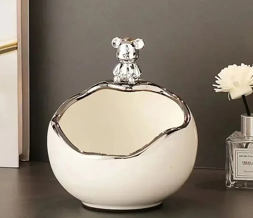 UHKA | Ceramic Bear Storage & Key Holder – Functional Minimal Art Object