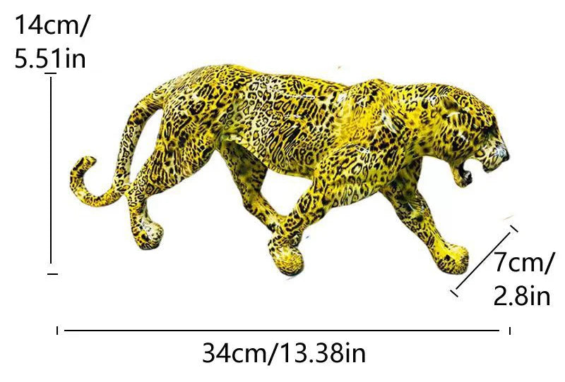 Leopard Resin Figurine – Modern Animal Decor Sculpture, Home & Office Ornament