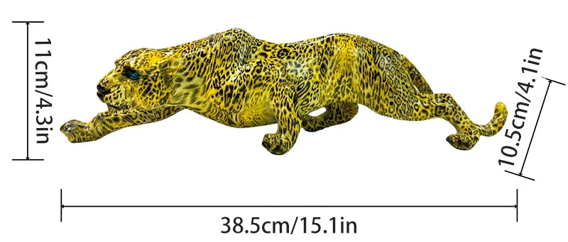 UHKA | Leopard Resin Sculpture – Bold Minimalist Animal Art