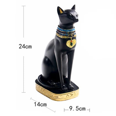 Egyptian Cat Resin Figurine – Modern Home Decor Sculpture, Interior Ornament