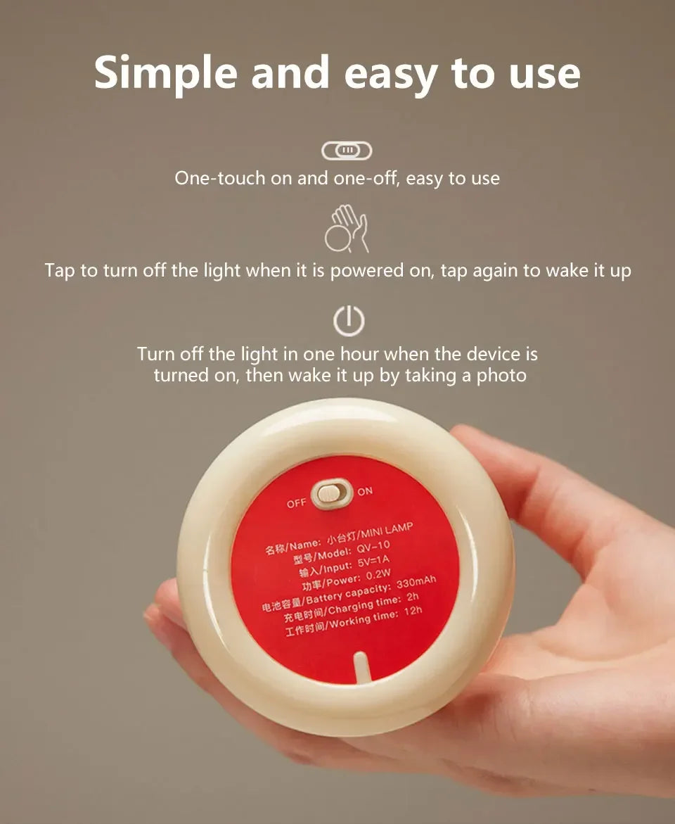 Sunset Night Lamp Mini Desktop Creative USB Rechargeable Mushroom Style Led Night Light for Coffee Bar Home Decor Bedroom