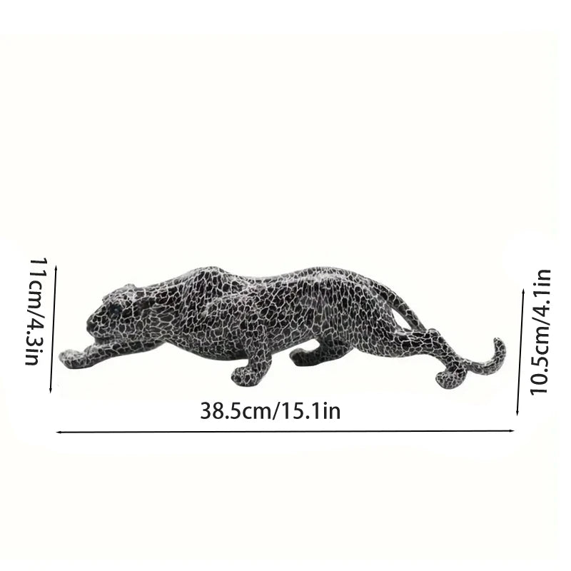 UHKA | Leopard Resin Sculpture – Bold Minimalist Animal Art