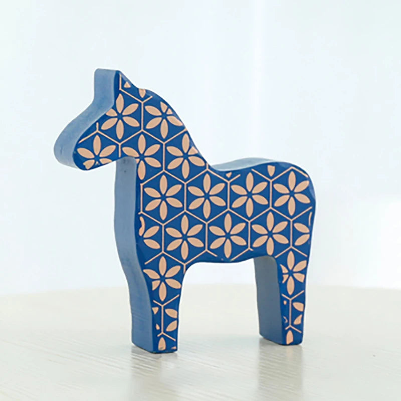 Wooden Horse Sculpture – Rustic Home Decor Statue, Interior Art Ornament