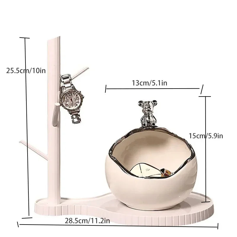 UHKA | Ceramic Bear Storage & Key Holder – Functional Minimal Art Object