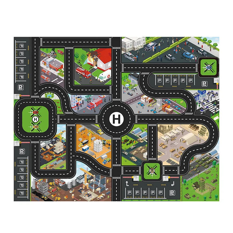 10 In 1 Construction Toys Truck Storage Die-cast Vehicle Transporter Car Set Excavator Dump Truck Digger Backhoe for Kids Gift