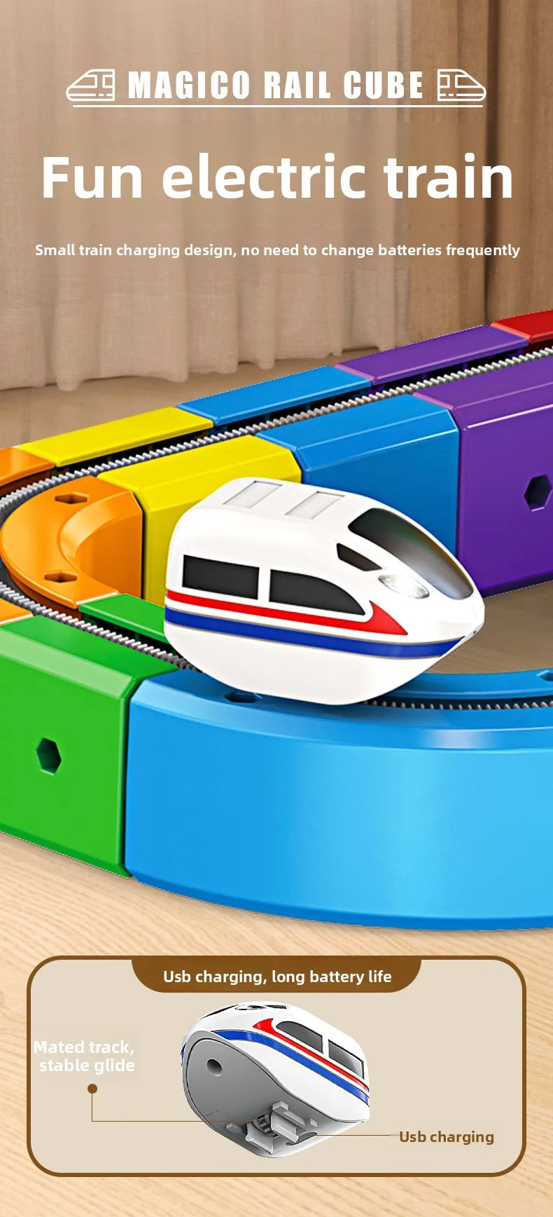 Children Magnetic Rail Car Cube Toys DIY Building Blocks Educational Toy Magical Track Train Construction Kids Christmas Gifts